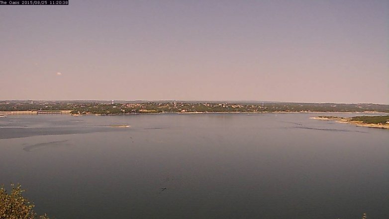 Lake Travis webcam, August 25, 2015 10:25 AM CT