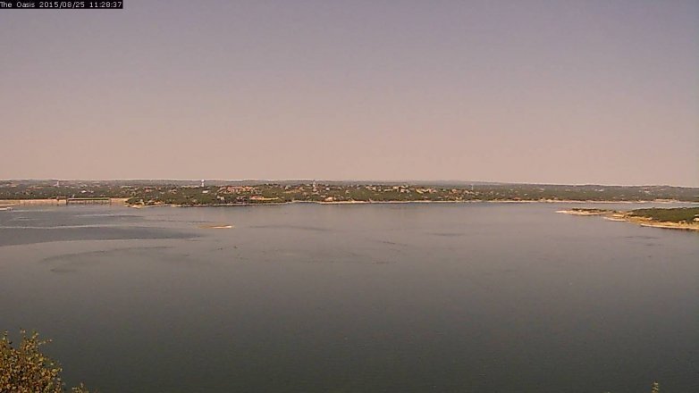 Lake Travis webcam, August 25, 2015 10:35 AM CT