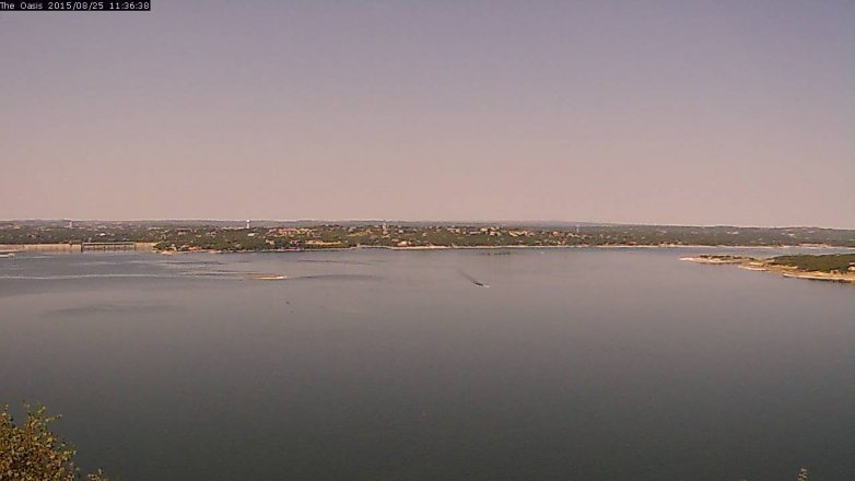 Lake Travis webcam, August 25, 2015 10:40 AM CT