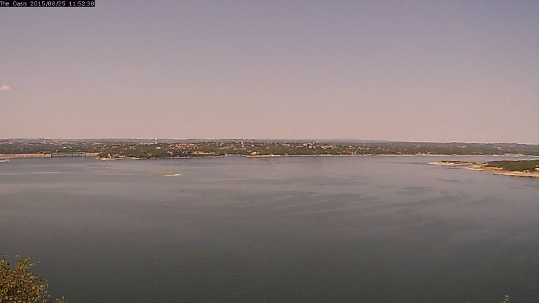 Lake Travis webcam, August 25, 2015 11:00 AM CT
