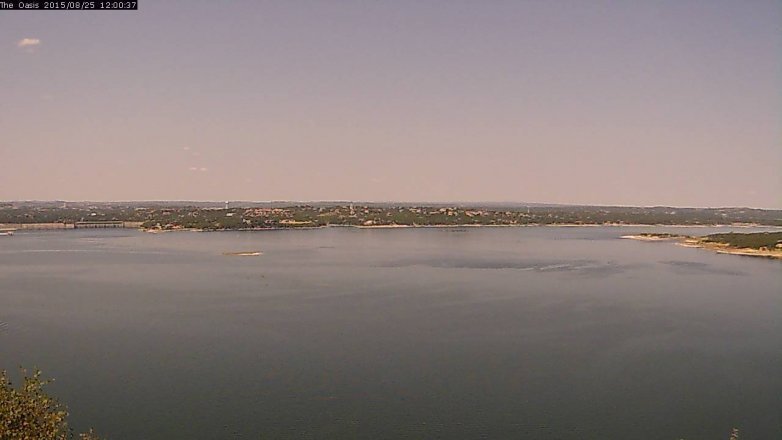 Lake Travis webcam, August 25, 2015 11:05 AM CT
