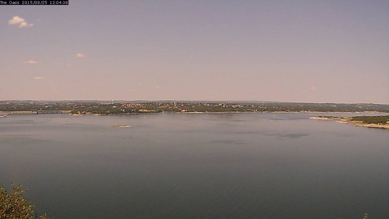Lake Travis webcam, August 25, 2015 11:10 AM CT