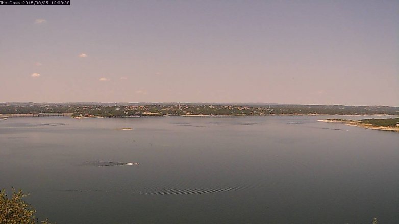 Lake Travis webcam, August 25, 2015 11:15 AM CT