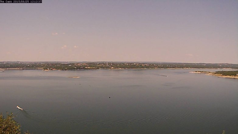 Lake Travis webcam, August 25, 2015 11:20 AM CT