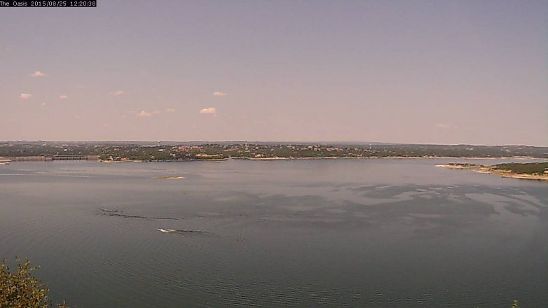 Lake Travis webcam, August 25, 2015 11:25 AM CT