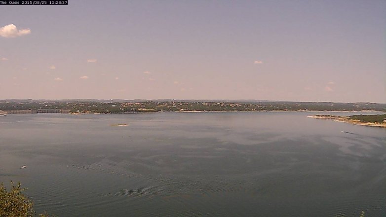 Lake Travis webcam, August 25, 2015 11:35 AM CT