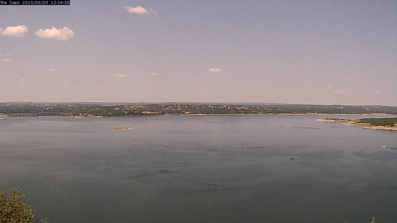 Lake Travis webcam, August 25, 2015 11:40 AM CT