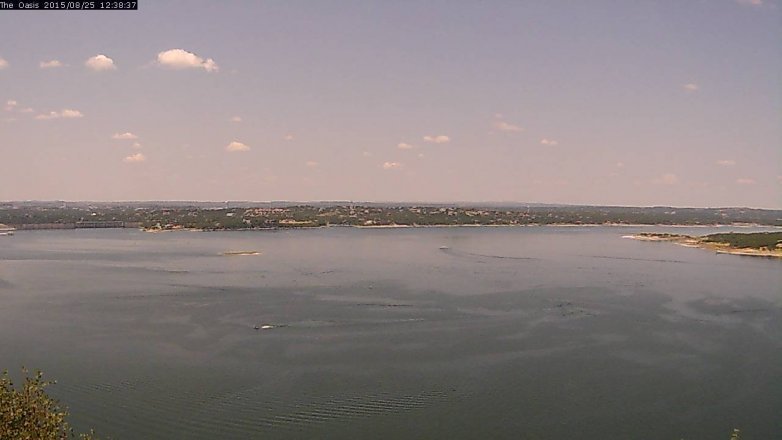 Lake Travis webcam, August 25, 2015 11:45 AM CT