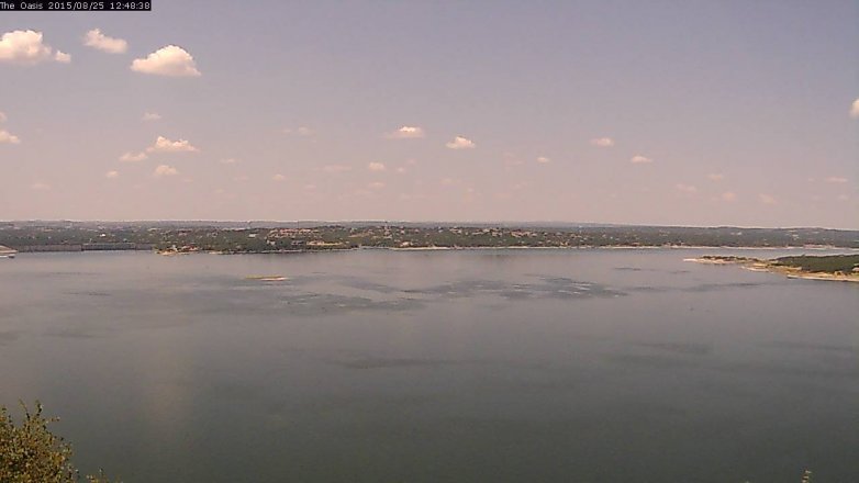 Lake Travis webcam, August 25, 2015 11:55 AM CT