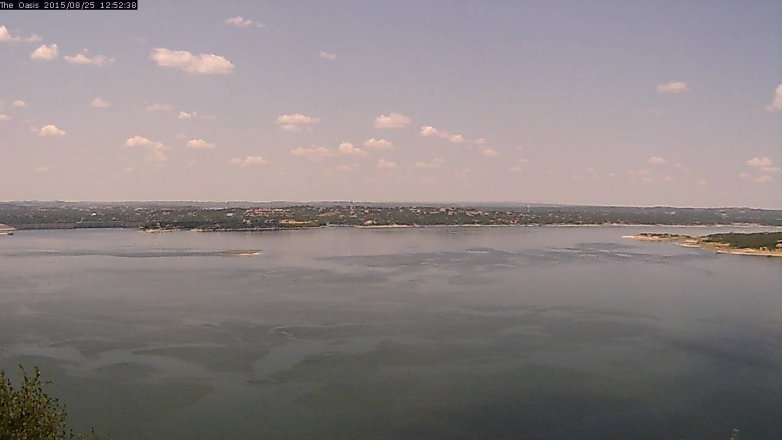Lake Travis webcam, August 25, 2015 12:00 PM CT