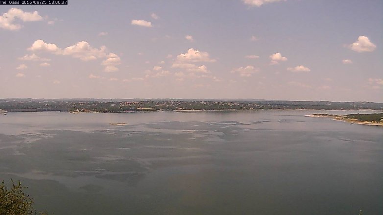 Lake Travis webcam, August 25, 2015 12:05 PM CT