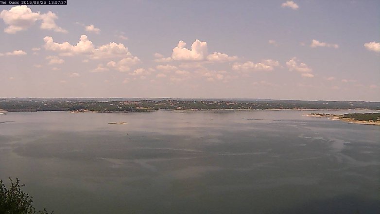 Lake Travis webcam, August 25, 2015 12:15 PM CT