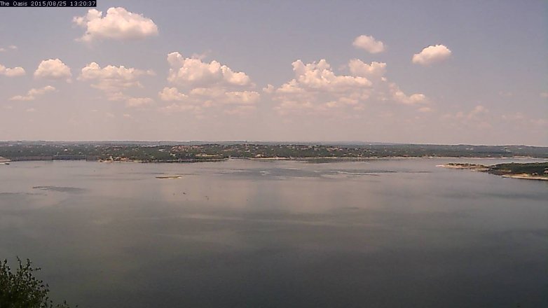 Lake Travis webcam, August 25, 2015 12:25 PM CT