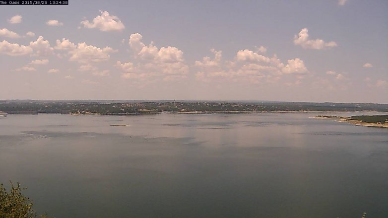 Lake Travis webcam, August 25, 2015 12:30 PM CT