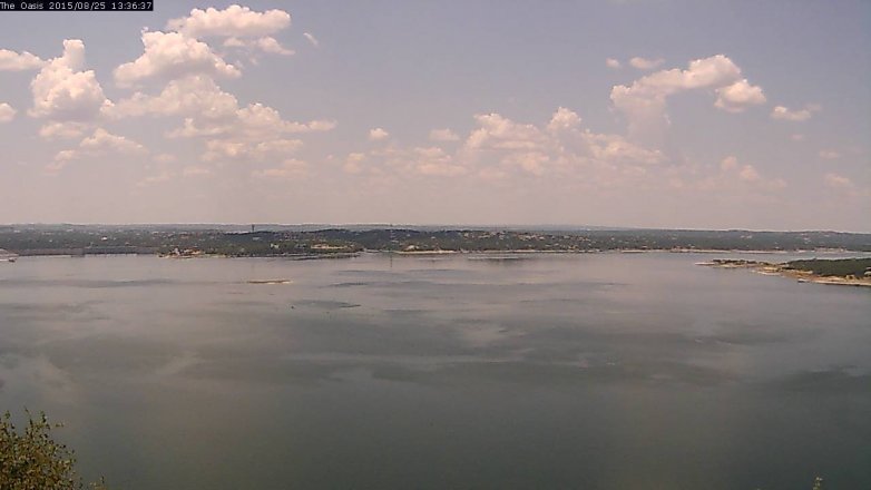 Lake Travis webcam, August 25, 2015 12:45 PM CT
