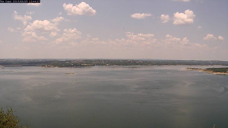 Lake Travis webcam, August 25, 2015 12:50 PM CT