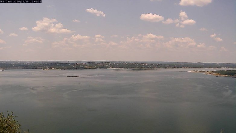 Lake Travis webcam, August 25, 2015 12:55 PM CT