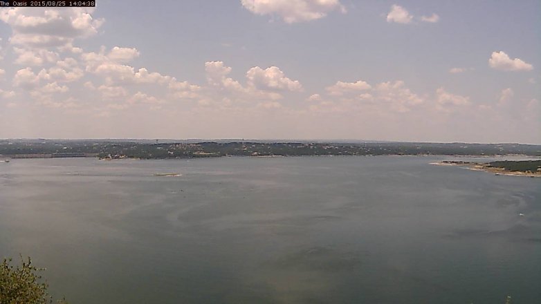 Lake Travis webcam, August 25, 2015 1:10 PM CT