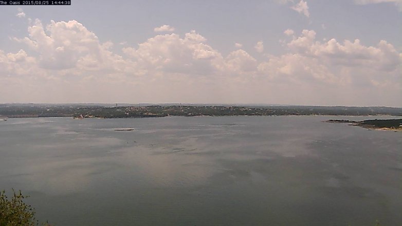 Lake Travis webcam, August 25, 2015 1:50 PM CT