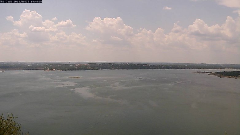 Lake Travis webcam, August 25, 2015 1:55 PM CT