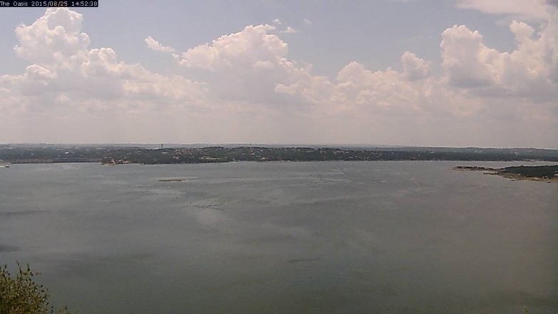 Lake Travis webcam, August 25, 2015 2:00 PM CT