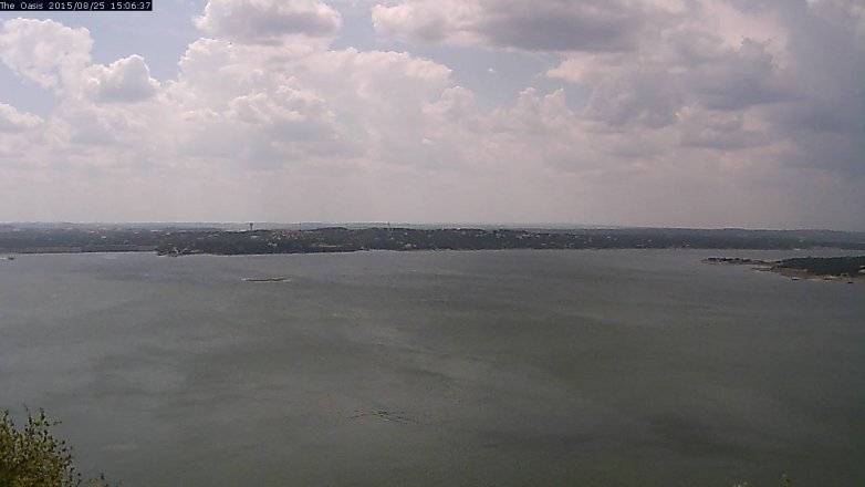 Lake Travis webcam, August 25, 2015 2:10 PM CT