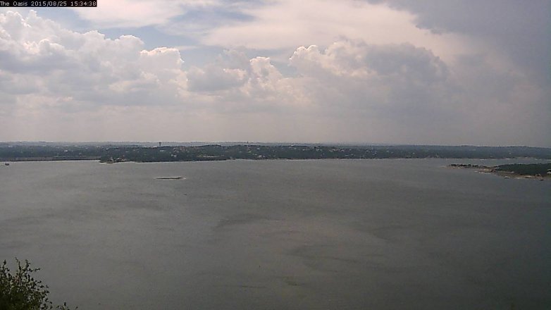 Lake Travis webcam, August 25, 2015 2:40 PM CT
