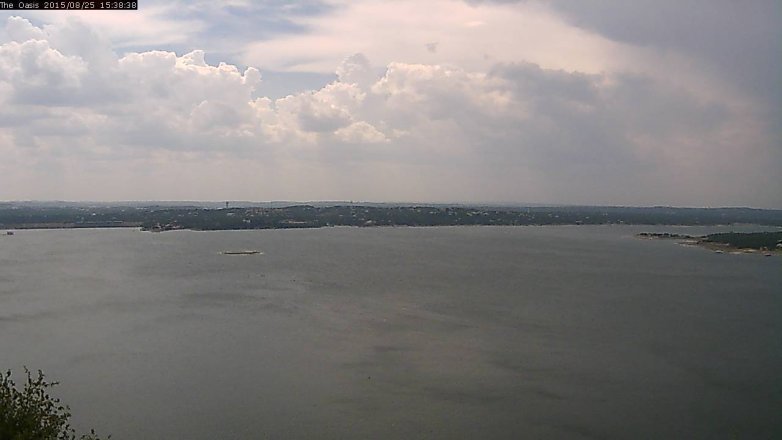 Lake Travis webcam, August 25, 2015 2:45 PM CT