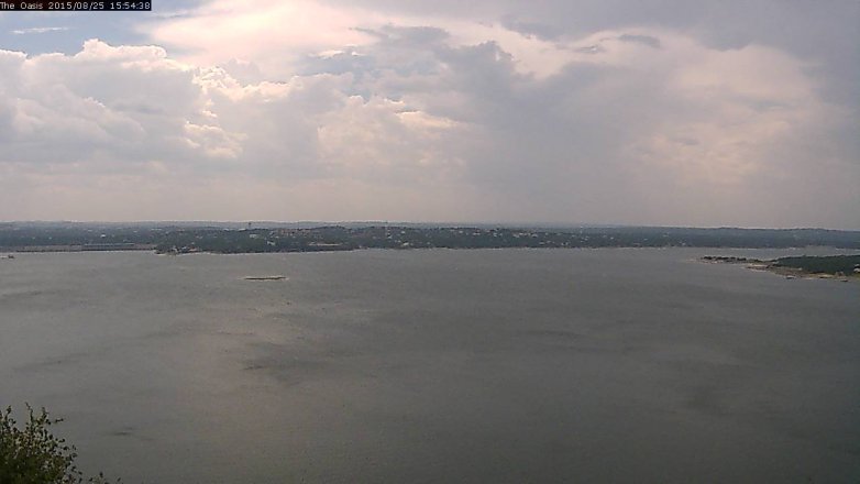 Lake Travis webcam, August 25, 2015 3:00 PM CT