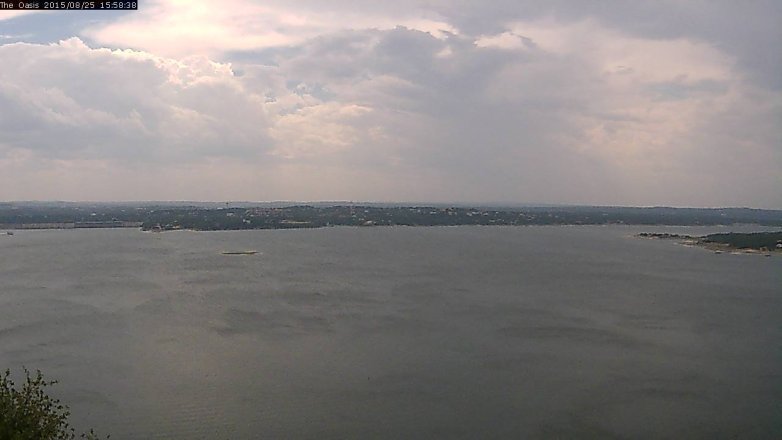 Lake Travis webcam, August 25, 2015 3:05 PM CT