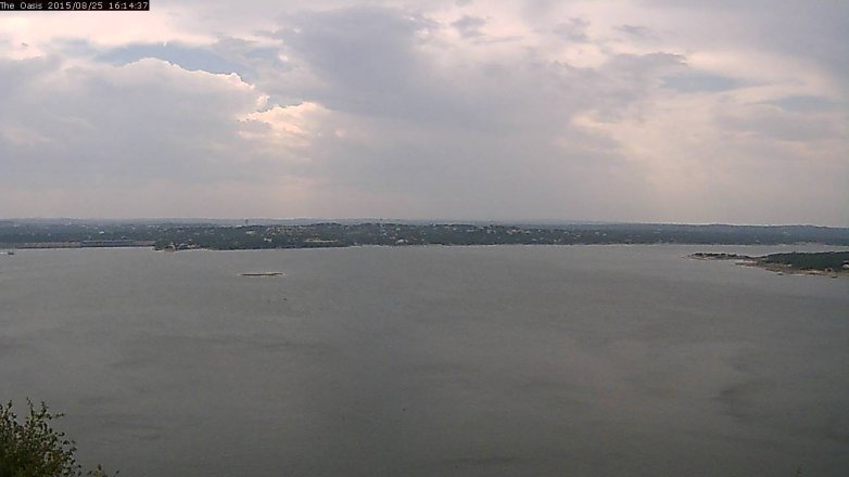 Lake Travis webcam, August 25, 2015 3:20 PM CT