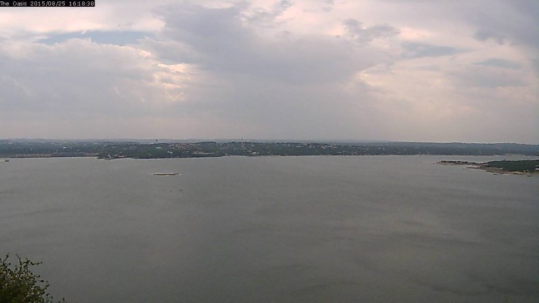 Lake Travis webcam, August 25, 2015 3:25 PM CT