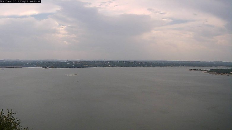 Lake Travis webcam, August 25, 2015 3:30 PM CT