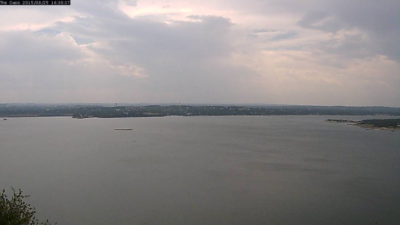 Lake Travis webcam, August 25, 2015 3:35 PM CT