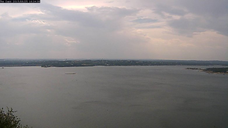 Lake Travis webcam, August 25, 2015 3:40 PM CT