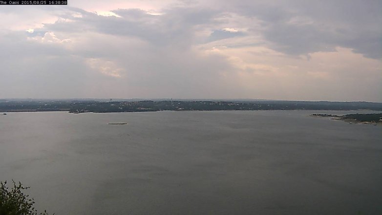 Lake Travis webcam, August 25, 2015 3:45 PM CT
