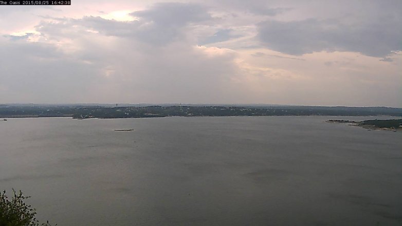 Lake Travis webcam, August 25, 2015 3:50 PM CT