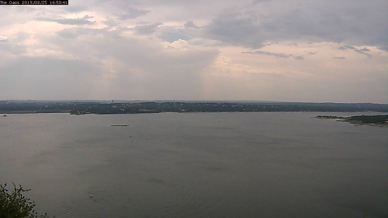 Lake Travis webcam, August 25, 2015 3:55 PM CT