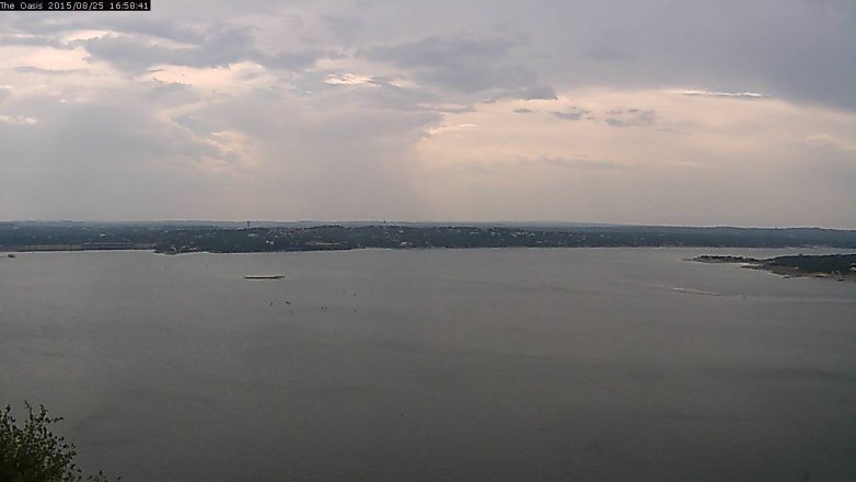 Lake Travis webcam, August 25, 2015 4:05 PM CT