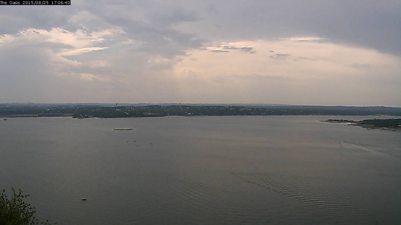 Lake Travis webcam, August 25, 2015 4:10 PM CT
