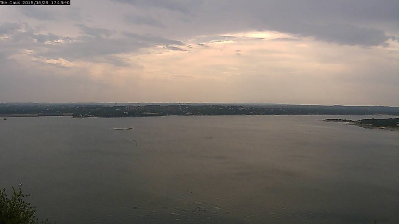 Lake Travis webcam, August 25, 2015 4:25 PM CT