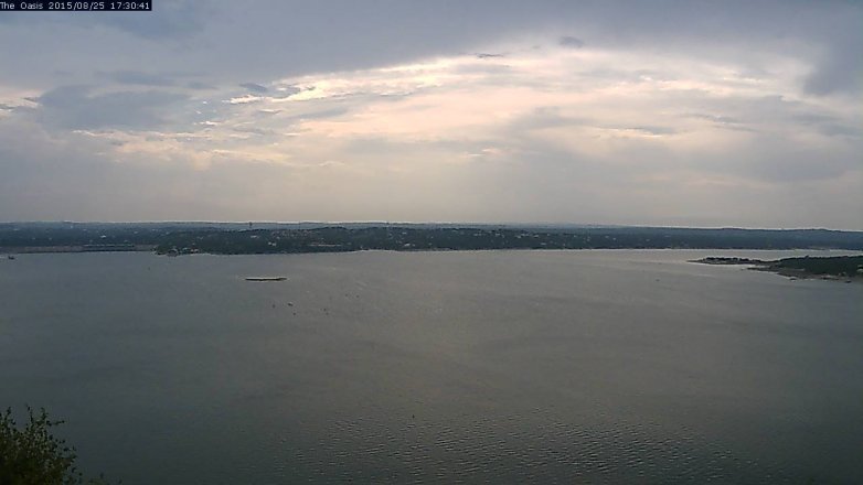 Lake Travis webcam, August 25, 2015 4:35 PM CT