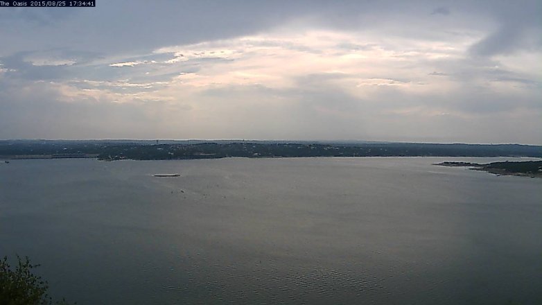 Lake Travis webcam, August 25, 2015 4:40 PM CT