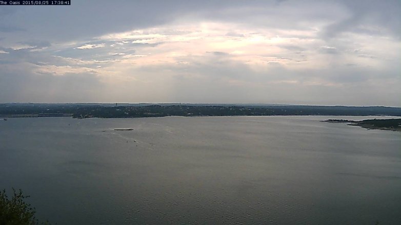 Lake Travis webcam, August 25, 2015 4:45 PM CT