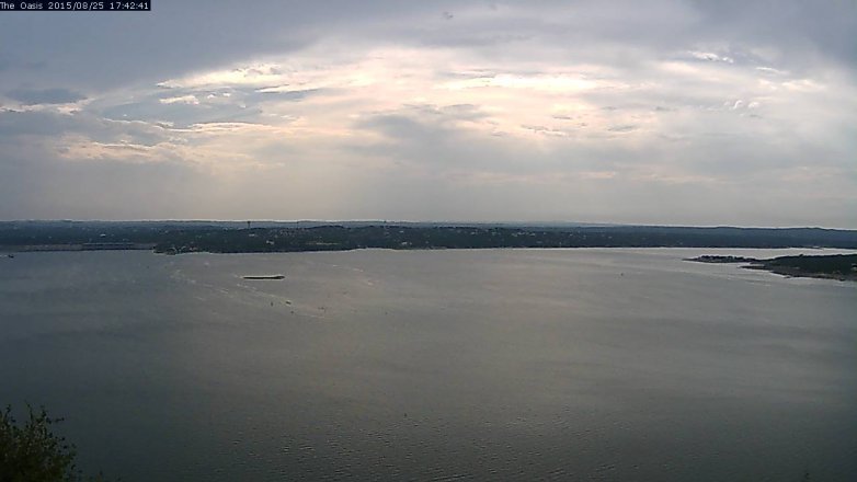 Lake Travis webcam, August 25, 2015 4:50 PM CT