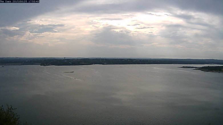Lake Travis webcam, August 25, 2015 4:55 PM CT