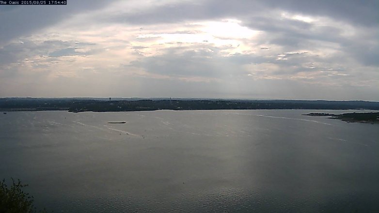 Lake Travis webcam, August 25, 2015 5:00 PM CT