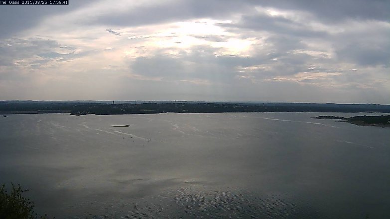 Lake Travis webcam, August 25, 2015 5:05 PM CT