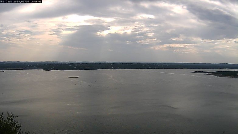 Lake Travis webcam, August 25, 2015 5:10 PM CT
