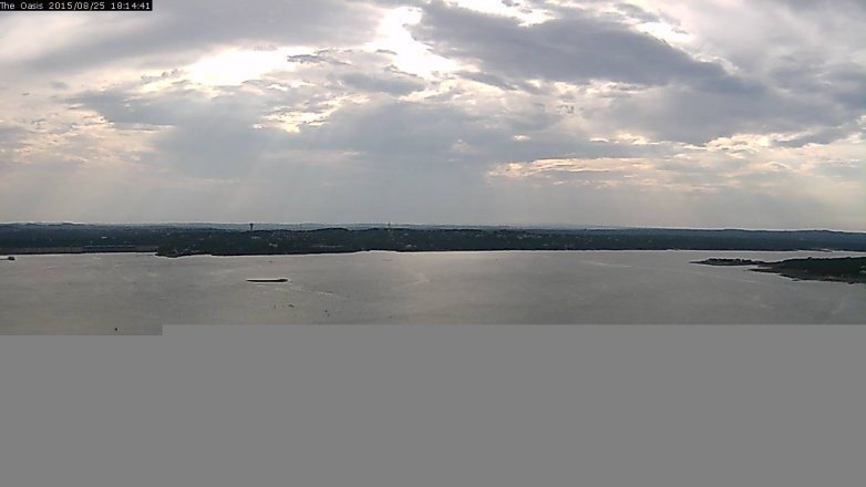 Lake Travis webcam, August 25, 2015 5:20 PM CT